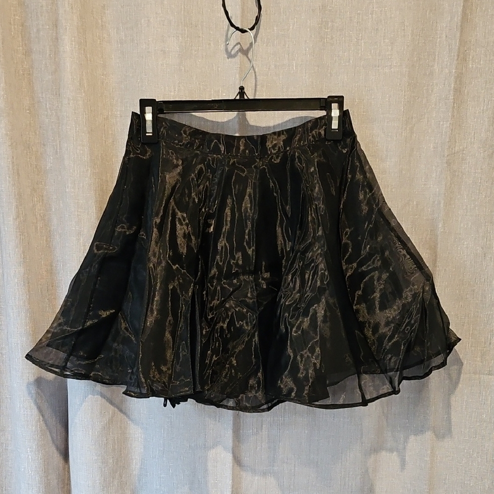 Divided Black Mini Skirt